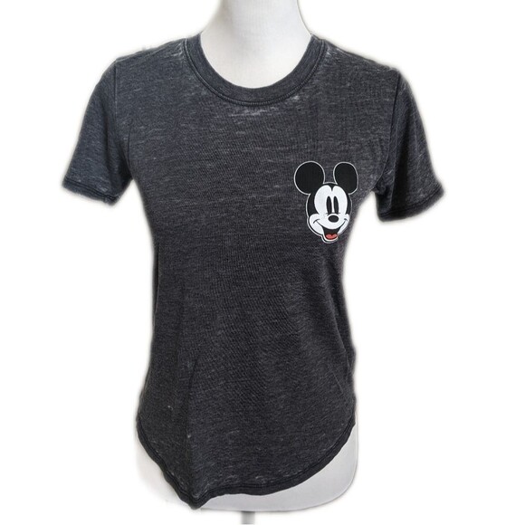 Disney charcoal gray slub tee t-shirt, 60/40 cotton/polyester, size S - Picture 1 of 7